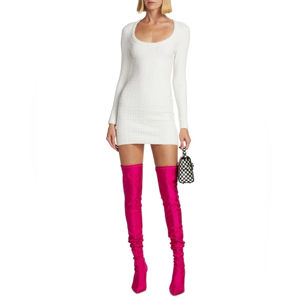 alexanderwang.t Logo Jacquard Mini Dress